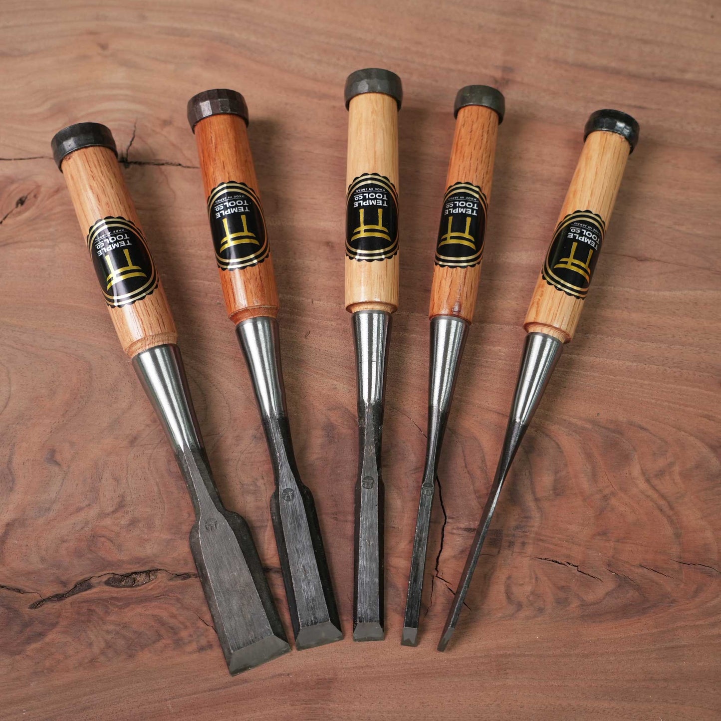 Japanese Bench Chisels Box Set (1", ¾", ½", ¼", ⅛")