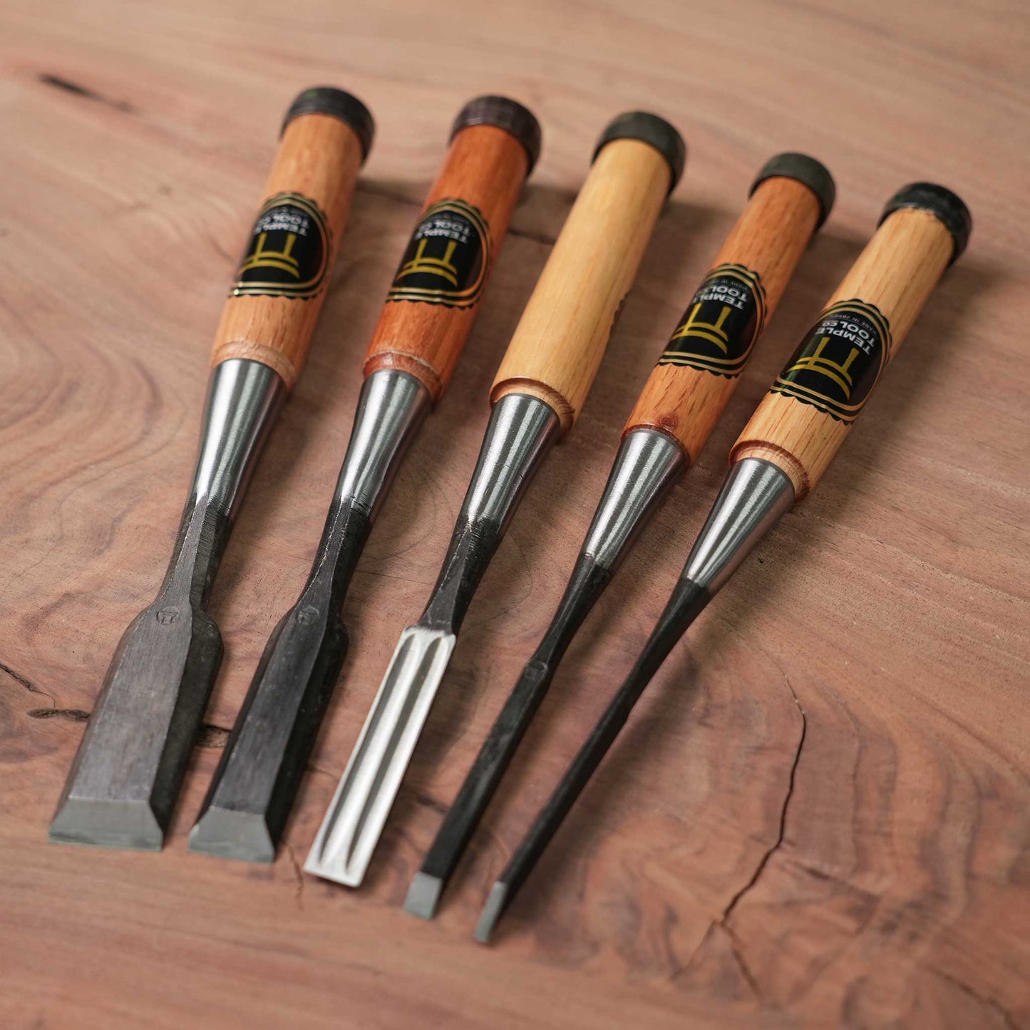 Japanese Bench Chisels Box Set (1", ¾", ½", ¼", ⅛")