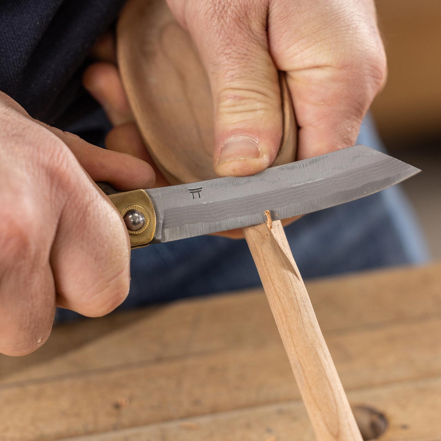 Damascus Higonogami Knife