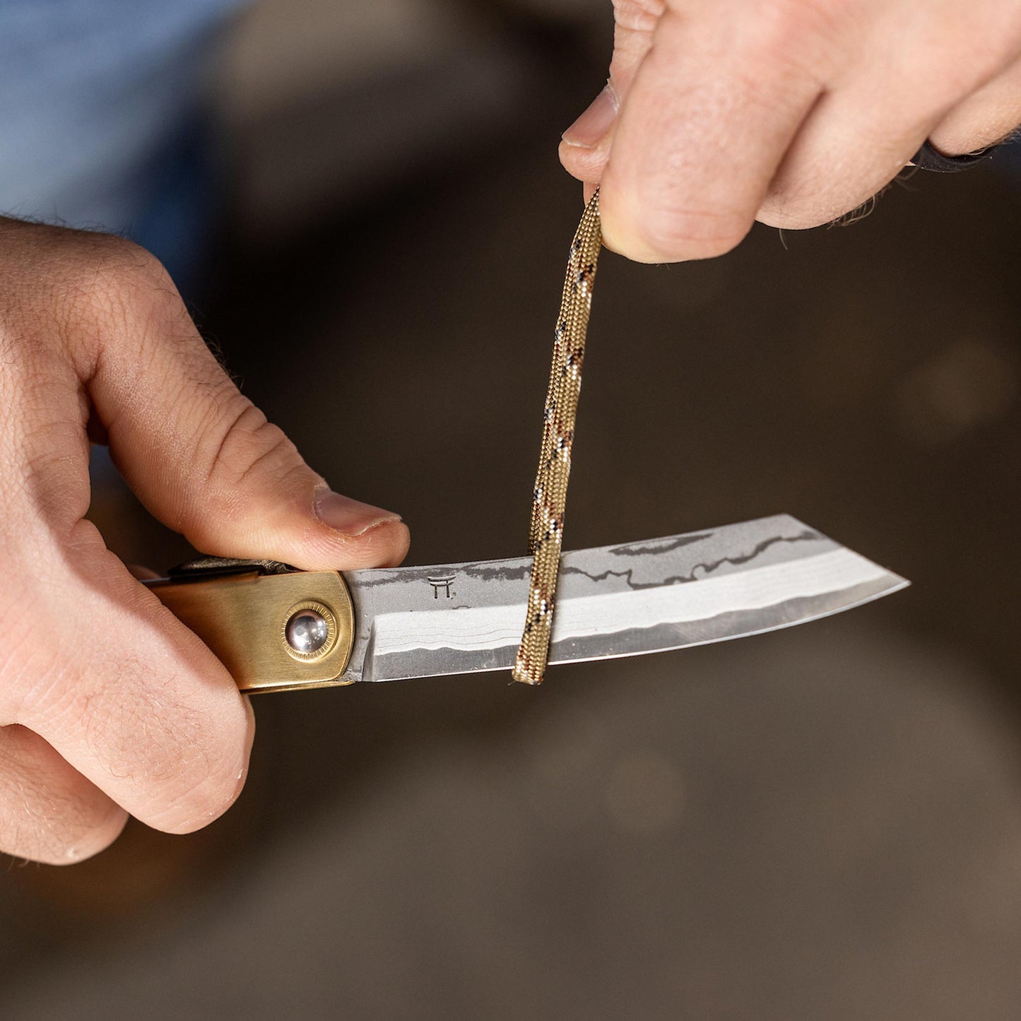 Damascus Higonogami Knife