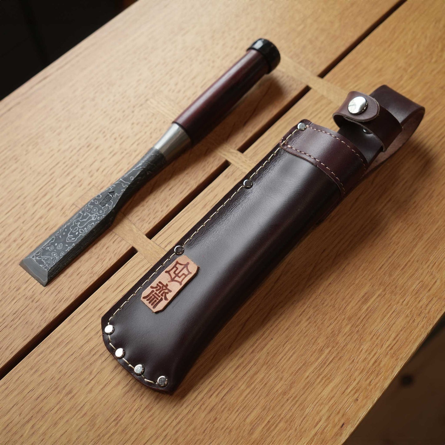 Japanese Damascus Wakizashi Nomi Bench Chisel