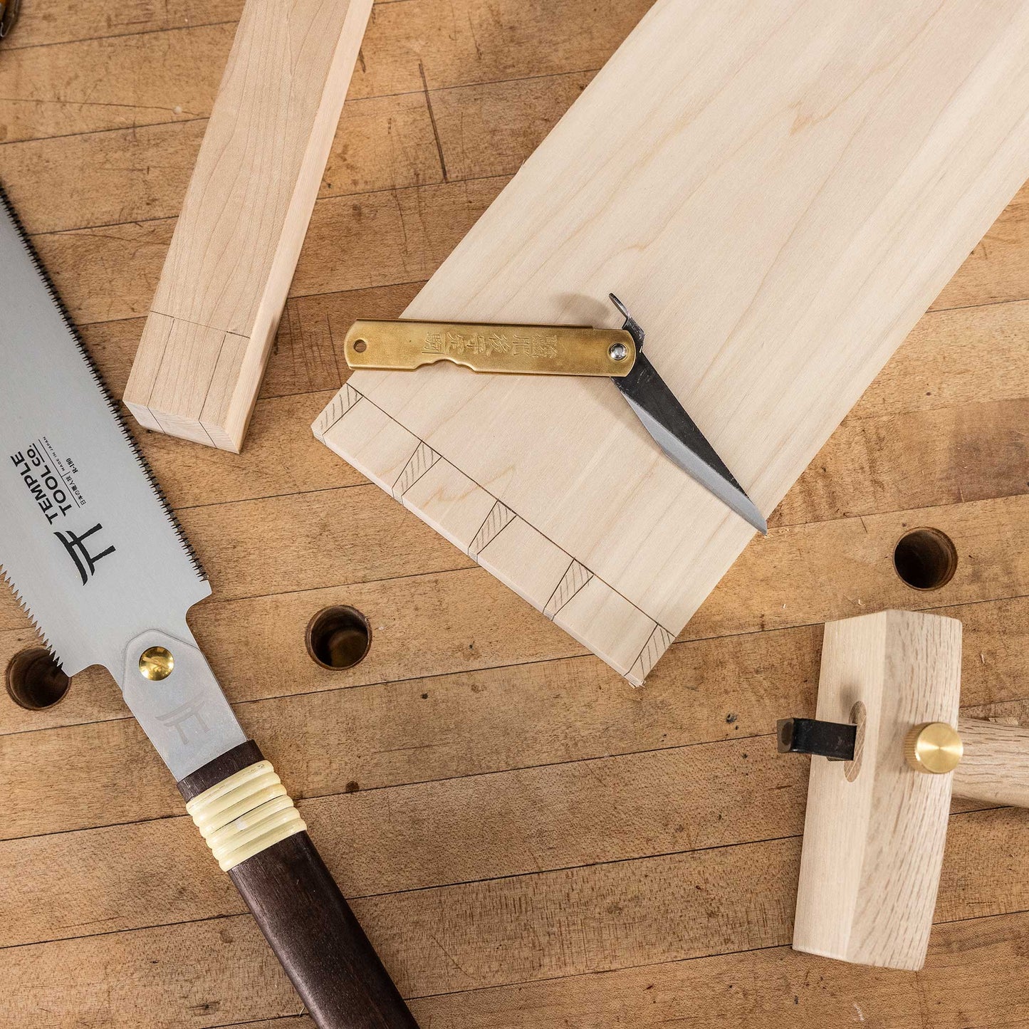 Japanese Marking Knife | Folding Single-Bevel | Higonogami